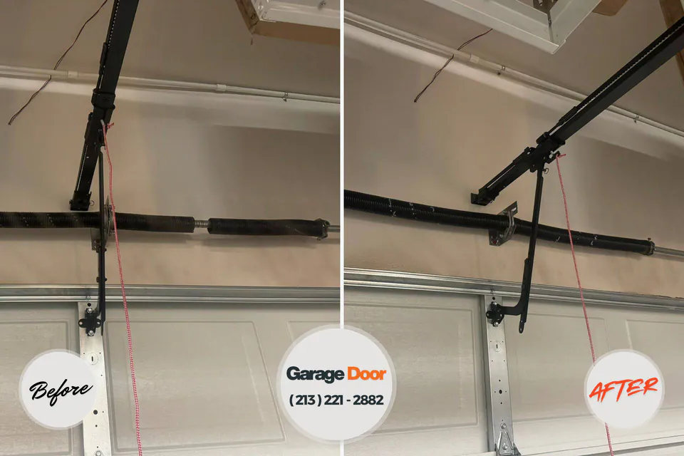 Before and after: garage door installation Asbury Lake, FL